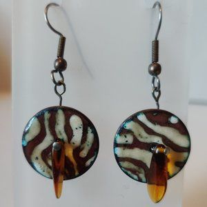 Bohemian circular drop earrings